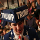 Michael Kuzma shows his support for Republican presidential candidate Donald Trump during his campaign stop at the Palladium at the Center for the Performing Arts in Carmel, Ind., on May 2, 2016.
Joe Raedle/Getty Images